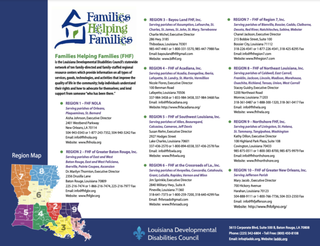 Families Helping Families Directory